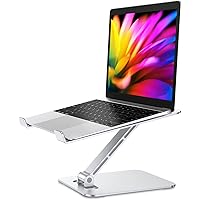 Babacom Supporto PC Portatile, Pieghevole Ergonomico Porta PC con Regolabile Altezza, Ventilato Alluminio Laptop Stand Compat