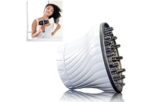 HAOMEEDUO Diffuseur Sèche-Cheveux en Silicone Diffuseur Cheveux Bouclés Couverture de Sèche-cheveux en Silicone Diffuseur Sèche-Cheveux Universel Pliable pour Diamètre de 1,4" à 3" (Blanc)