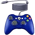 OSTENT Wired USB Controller Gamepad Joystick for Microsoft Xbox 360 Console Windows PC Laptop Computer Video Game Color Blue