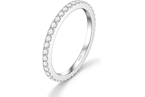 SEVENWELL Women's 925 Sterling Silver Solitaire Wedding Rings 4.5 Carat Eternity Promise Rings Bridal Ring Jewellery Gifts with Box