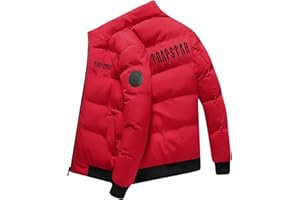 VVNHJA Trapstar London Piumino Leggero da Uomo Cappotto Imbottito Invernale Caldo for Esterno Maniche Lunghe Chiusura con Zip Vestibilità Regolare Giubbotto Imbottito con Tasche Trapstar Parka