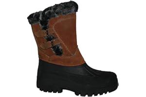 TACK N HACK Adults Waterproof Sole Fur Lined Rain Snow Ski Mucker Boots Size 3-8