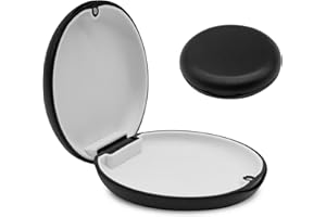 FINEHENCHI Retainer Case, Round Retainer Container with Magnetic Closure, Portable Orthodontic Retainer Box Multifunctional Mouth Guard Denture Holder Case for Braces, Night Guards Case Container Storage