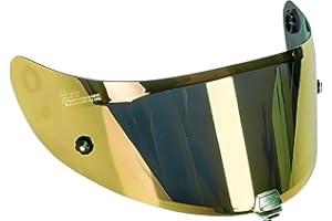 Guajiro - Visier Helm Kompatibel mit HJC HJ-26 | RPHA11 - HJC RPHA70 - (CARBON) | Motorradhelm Visier mit Pinlock Antivaho Halterung und Tear-off System | PC. Hohe Qualität (Gold)