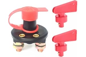 Qiorange DC 12V-24V véhicule Auto voiture camion bateau isolateur de batterie débrancher la coupure de linterrupteur avec 2 clés (Type E 1Pcs)