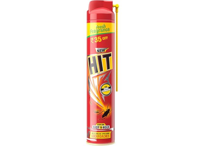 HIT Spray, Crawling Insect Killer Instant Kill, Deep-Reach Nozzle, Fresh Fragrance (Red, 400ml)