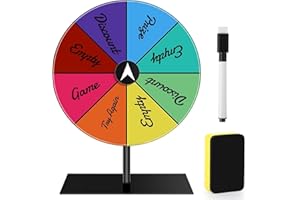 WINUOYANG Spinning Wheel for Prizes with Stand, Spin the Wheel 8 Slots Color Prize Wheel Roulette Wheel for Carnival, Trade Show, Spinning Game Party Pub