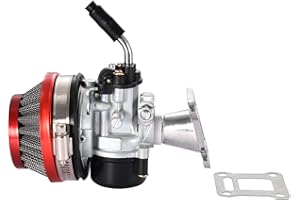 WOOSTAR 19mm Carburador con Filtros de Aire Junta Reemplazo para 2 Tiempos 47cc 49cc Mini Pocket Bike ATV Quad Chopper Rojo