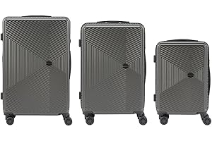 Convector Set 3 Trolley Da Viaggio, Valigie Rigide in Tre Dimensioni Con Ruote Girevoli a 360°, Lucchetto TSA e Struttura in ABS Doppio Strato, Antigraffio e Antiurto