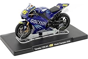 COCHESDEMETAL Compatible con 2004 Yamaha YZR-M1 Nº46 Valentino Rossi Campeón del Mundo MotoGP 1:18 Editorial Salvat ROSSI0012