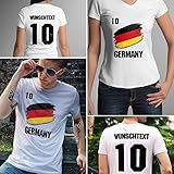  Germany  Deutschland  Männer oder Frauen Trikot T - Shirt mit Wunsch Nummer + Wunsch Name  WM 2018 T-Shirt