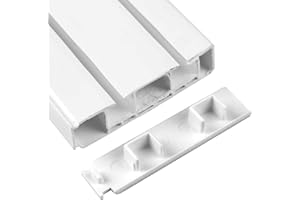 Bestlivings - Set di 2 coperture laterali per binari per tende a 2 binari con scorrimento interno, per chiusura della guida interna