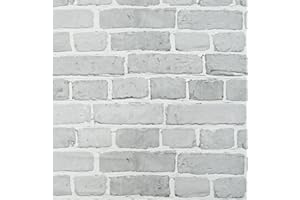 ARTHOME WALL DECOR Arthome 44cmx6m vinilo adhesivo muebles Ladrillo Piedra Gris, Papel Pintado Autoadhesivo Adhesivo Contacto Papel decorativo para Revestimiento, Paredes, Chimeneas, Cocina, Pegatina Impermeable