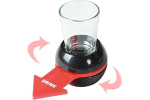 UNMOT Party Fun with Shot Roulette Drinking Game Set - Perfect for Adults' Parties, Drinking Games, and Social Gatherings - Exciting Spin, Play, and Sip Experience (Black+Red)