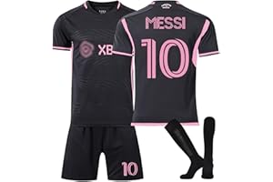 DUOROUPUTAO Maglie da Calcio per Adulti e Bambino, Numero 10 Completo Calcio con Calze, T-Shirt da Calcio e Pantaloncini Sportiva da Uomo Bambino