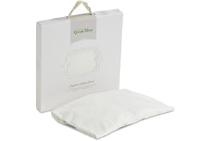 The Little Green Sheep Organic Cotton Cot Fitted Sheet, Soft Jersey Sheet, 60x120cm, White