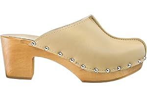 ESTRO Sabots Femme en Cuir Chaussures Hôpital Mules Femmes Sabots Orthopédiques CDL03