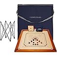 Uber Games – Premium Carrom Board Set – 33 x 33” Official Size playing board Including Carrom Men,Striker & Powder - Hardwood edges for better rebound – Made in India – Great value for all players