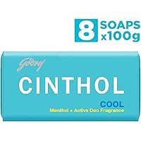 Cinthol Cool Bath Soap, 100g (Pack of 8)