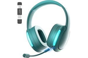 YOTMS Wireless Auriculares para Juegos para PC PS4 PS5, Q3 Auriculares Inalámbricos con Micrófono, Sonido Estéreo 7.1, Batería de Larga Duración, Cable de 3,5 mm para Nintendo Switch, Xbox One