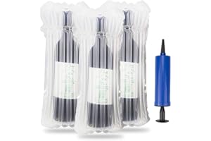 ENENES Protector de Botella, de Vino Paquete de 15 Mangas inflables de Vino Bolsas de amortiguación de Aire Envoltura de Embalaje a Prueba de Golpes para Botellas de Vidrio Protección de Envoltura