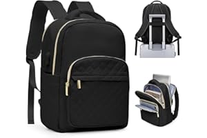 BOXSAM Sac à Dos Ordinateur Portable 14 Pouces, Sac à Dos de Voyage Grande Vert Homme Femme Antivol Imperméable avec USB Charging Port pour Loisir, Scolaire