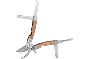 DETEC Garten Multitool, Astschere, Gartenschere, GMT1 mit Güteltasche, bis 18 mm Äste