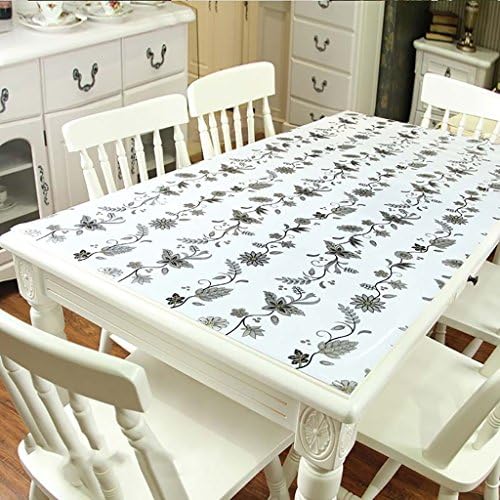 LXCZB Tablecloth Waterproof And Oilproof PVC Soft Glass CoffeeTable Anti-hot Table Cloth Hotel Restaurant Banquet Easy To Wash Tablecloths Table Runners ( Size : 90*130cm )
