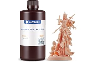 ANYCUBIC Water Washable ABS-Like Resin 3.0, 3D Printer Resin with High Strength and Toughness, Low Odour, High Precision 405 nm UV-Curing Resin for All Resin 3D Printers, Beige, 1000 g