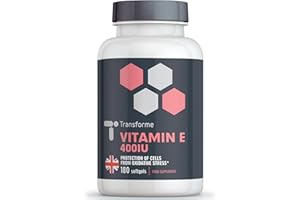 Transforme Vitamin E Capsules 400iu, 180 High Absorption Softgels for Skin, Eyes & Immune System, 6 Month Supply, Gluten Free, UK Made