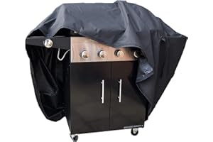 SPEEDWELLSTAR Large BBQ Cover Waterproof Very Heavy Duty 120 x 145 x 70 cm 600 Denier Oxford Fabric 1.25 kg Dual Hood Barbecue Grill