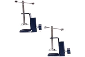 PEZEEU Supporto da tavolo a forma di C Morsetto per montaggio su scrivania con vite di posizionamento Desk Clamp per Asta Microfono per microfono, sospensione, braccio a forbice， fino a 4.5 cm di spessore