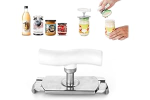 CRAGMUT Apriscatole per Artrite Senza Sforzo, Apriscatole con Coperchio a Vite Bianco, Apribottiglie per Anziani Multifunzione, Apriscatole a Risparmio di Manodopera per Famiglia, Picnic, Negozio