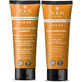 YOON 2-Piece Vegan Salt-Free Shampoo 250ml & Conditioner 200ml Soft, Vibrant and Strong Hair with Sulfate-Free, Collagen and Biotin 2-Piece Bes