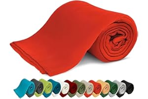 ‎KIGATEX KiGATEX Polar-Fleecedecke – 130 x 160 cm – Oeko-TEX Standard 100 Zertifiziert – Kuschelige Fleece-Decke für innen & außen – Pflegeleicht als Sofa-, Sommer-, Hunde- oder Tagesdecke – Rot