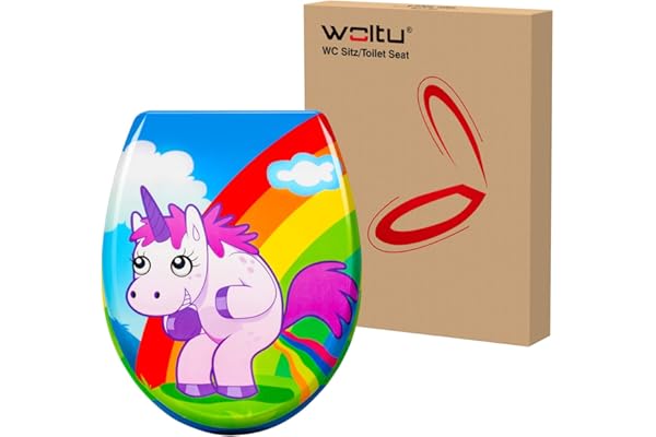 WOLTU Couvercle de WC avec SoftClose fonction,Abattant WC en Duroplaste Siège de toilette Design Déco
