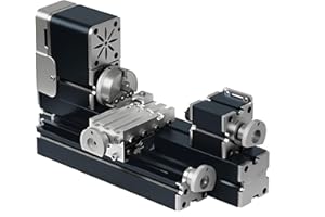 ZHRUI Torno Miniatura Completamente Metálico 36W 20000rpm Mini Torno Metálico Didáctico para Artesanía de Carpintería para Hobbyistas