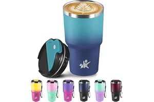 Grsta Termo Café 20oz, Vaso Térmico, Travel Mug, Cuerda Removible, Termo Para Cafe, Antifugas, Vaso Termico Cafe de Acero Inoxidable Para Agua Caliente y Fría y Té De