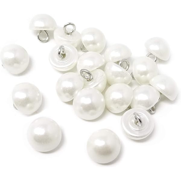 White) Mix Size Rivet Button 6mm 8mm 10mm Pearl Rivets Stud