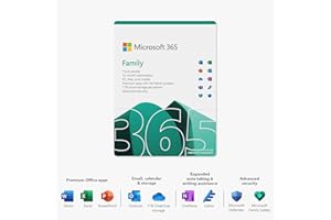 Microsoft 6GQ-01556 Office 365 Family, 6 user, 1yr licence: Publisher, Access+ UK (6GQ-01556)