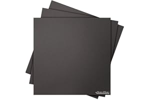 BuildTak BT12X12-3PK Druckoberfläche für 3D-Modelldruck, quadratisch, 304 x 304 mm, Schwarz, 3 Stück