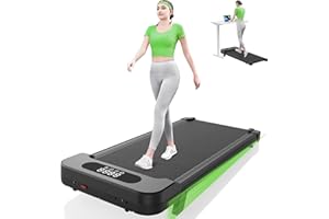 Dskeuzeew Walking Pad Treadmill with Incline, 8KM/H Under Desk Portable Running Machine for Home Office, Compact Mini for Small Spaces, Remote Control, LED Display