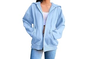 MJGkhiy Sweat à Capuche Femme Zippé Pull Leger Chic Et Elegant Sweat-Shirt à Capuche avec Fermeture Eclair Hoodie Manches Longues Temps Libre Sport Outdoor Basic Sweats Veste Cardigan Pas Cher