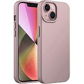 Merwish Apple iPhone 14 Plus Uyumlu &Ouml;zel İpeksi Dokunuş Hissi Veren İ&ccedil;i Yumuşak Kadife Lansman Silikon Kılıf Kapak (Kum Pembe