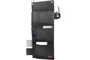 ‎SMØLA smøla Filz Hängeorganizer mit Haken für die Tür, Hängeaufbewahrung Wand, Filz-Organizer Wohnmobil & Camping, Organizer hängend, Hängeregal in grau