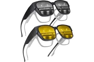 Hifot Fit Over glasögon solglasögon för män kvinnor, linda runda solglasögon för att passa över glasögon 100 % UV-skydd för m