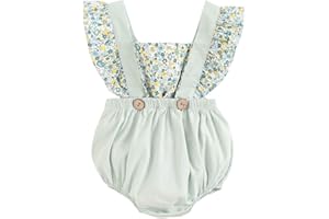 Sanlutoz Flor Bebé Niña Monos Verano Infantes Ropa Linda Algodón Niño pequeño Moda