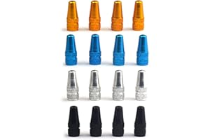 MenYiYDS 16 Pcs Tappi delle Valvole Della Bicicletta Multi Colore Anodizzato In Lega di Alluminio Tappi Delle Valvole Della Bicicletta di Stile Francese Della Bici Della Gomma Caps Tappi