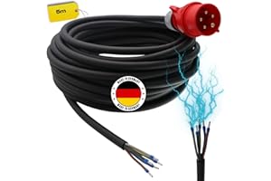 netbote24® CEE Maschinen-Anschlussleitung 400V / 16A H07RN-F 5-polig (3P+N+PE) 5x2,5 mm² IP44 2,5-50m (5m)