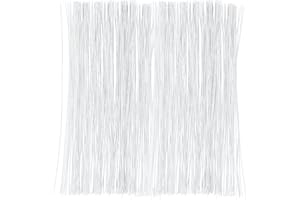 VURYAPI 100 Pièces Fil de Fleurs Vert, Fil de Fleurs, Wires Floral Flowers, Fil de Fer Fleur, Vert Tige Florale Artificielle Foncé, Emballage Tige Fleur, Stem Wire Florist Wire 0,5 mm (Blanc)